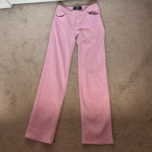 Hollister California, Low Rise Dad Jean, Pink, Size W24 L33.